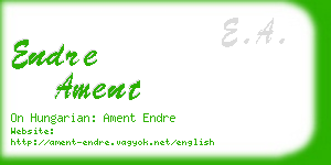 endre ament business card
